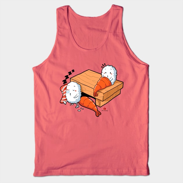 Deep Sushi Sleep | Raw Fish, Sleepwalker & Food Tank Top by OliRosenberg